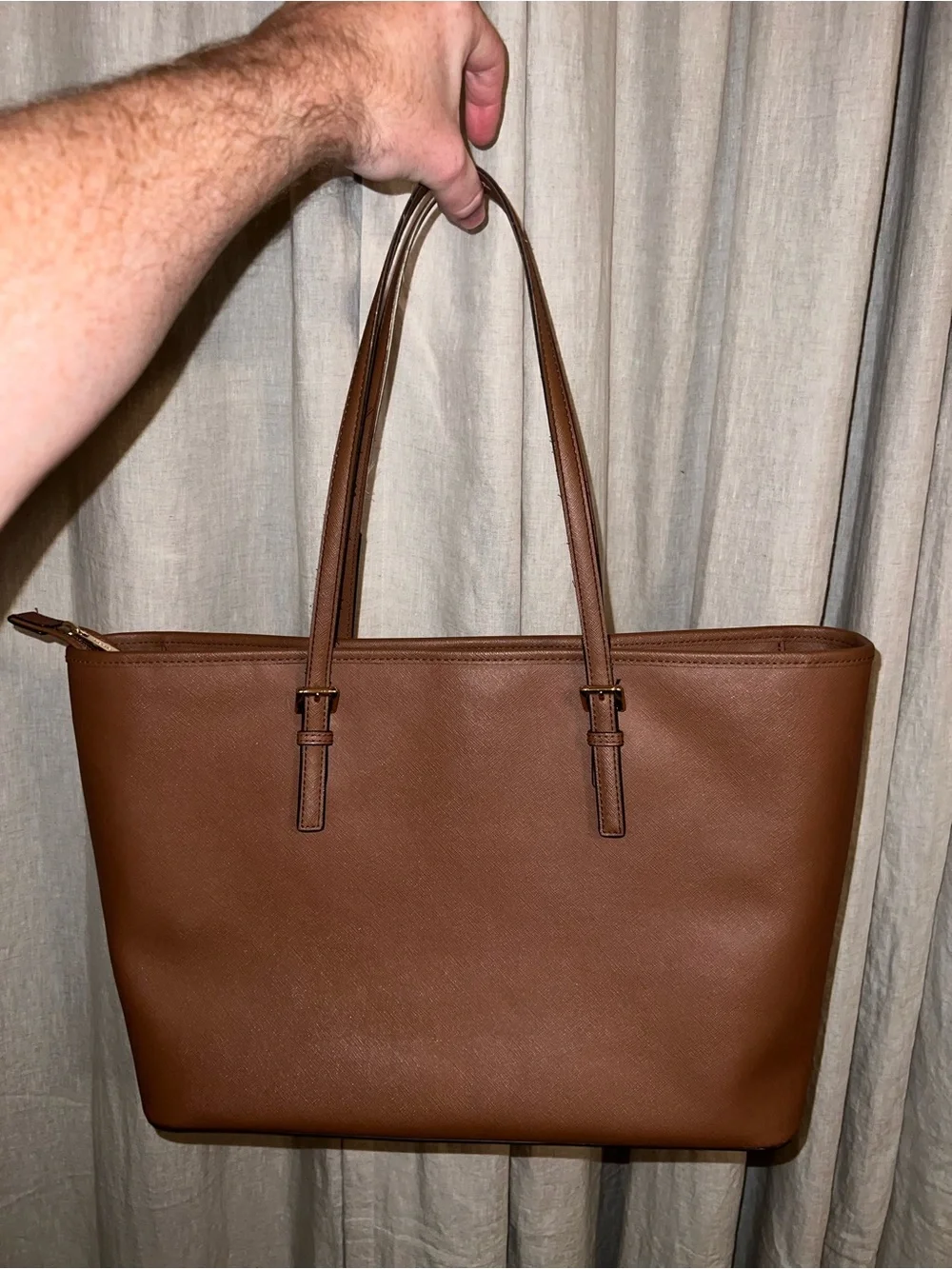 Michael Kors Chestnut Brown Leather Shoulder Tote
